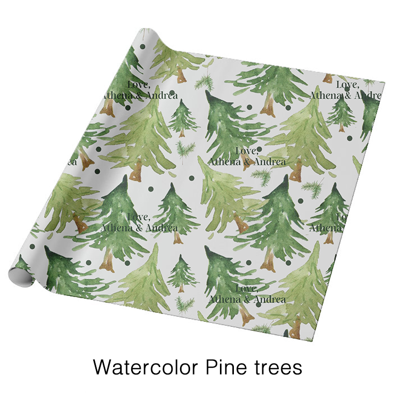 Watercolor Pine trees
